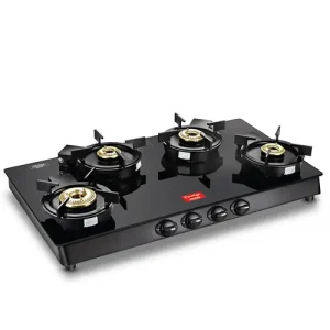 Prestige Svachh 4 Burner Gas Stove | Glasstop| Black