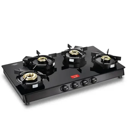Prestige Svachh 4 Burner Gas Stove | Glasstop| Black