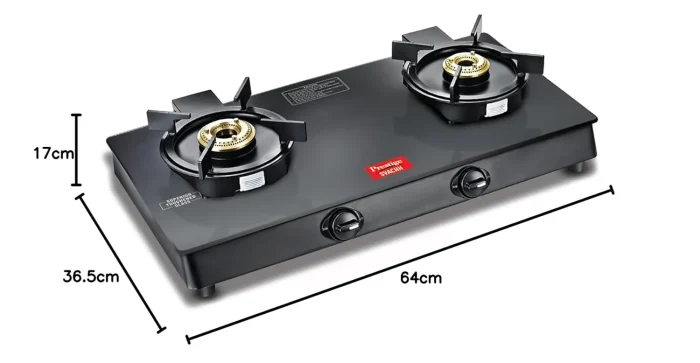 Prestige Svachh Neo 2 Burner Gas Stove Toughened Glasstop Black