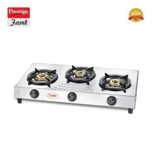 Prestige Fame 3 Burner Gas Stove | Stainless Steel