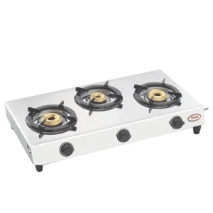 Prestige Perfect 3 Burner Gas Stove | Stainless Steel