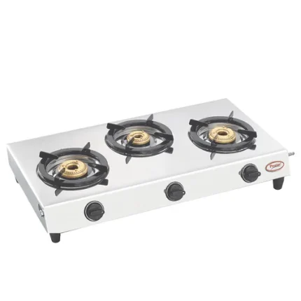Prestige Perfect 3 Burner Gas Stove | Stainless Steel