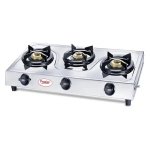 Prestige Prime 3 Burner Stainless Steel Gas Stove