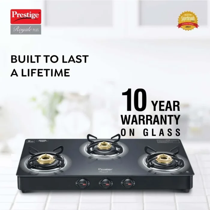 Prestige Royale plus 3 burner gas stove