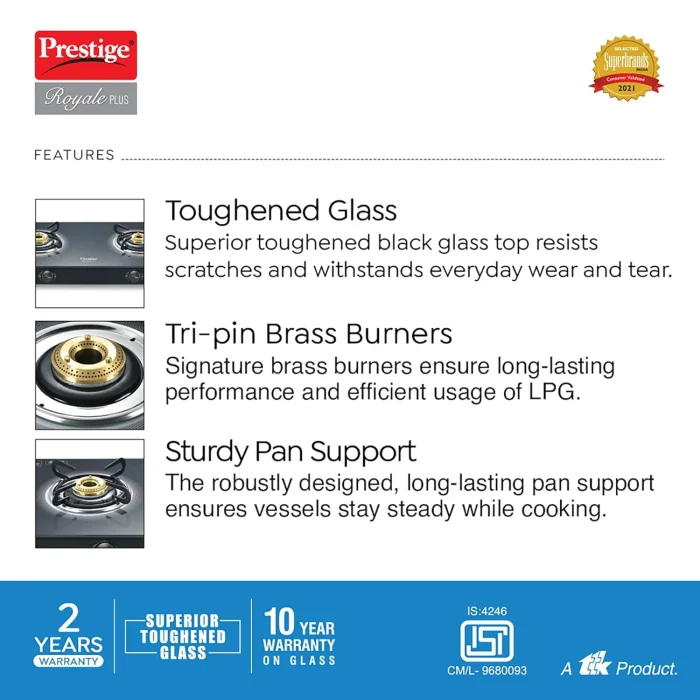 Prestige Royale Plus 2 Burner Gas Stove