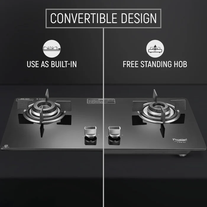 Prestige 2 Burner Efficia Convertible Gas Stove Hob