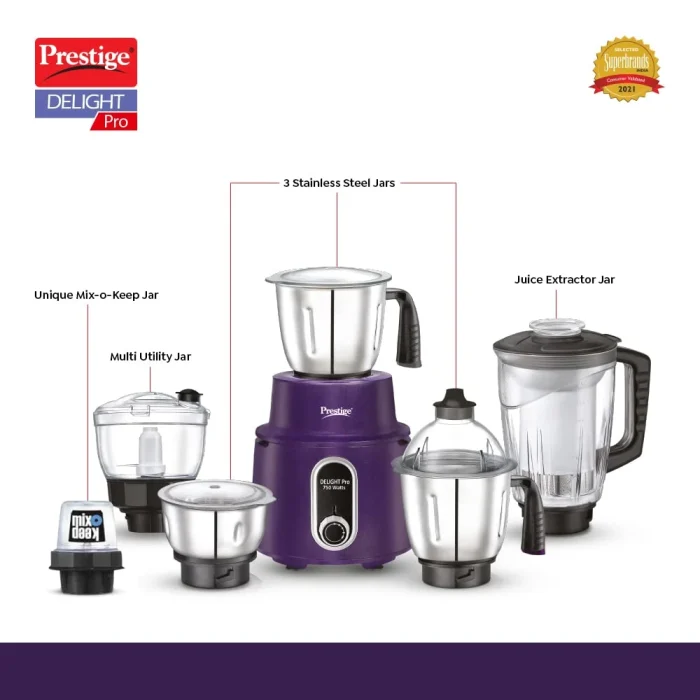 Prestige Delight Pro Mixer Grinder with 6 Jar
