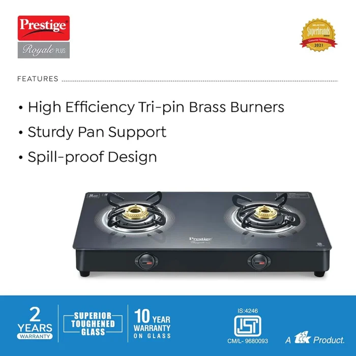 Prestige Royale Plus 2 Burner Gas Stove