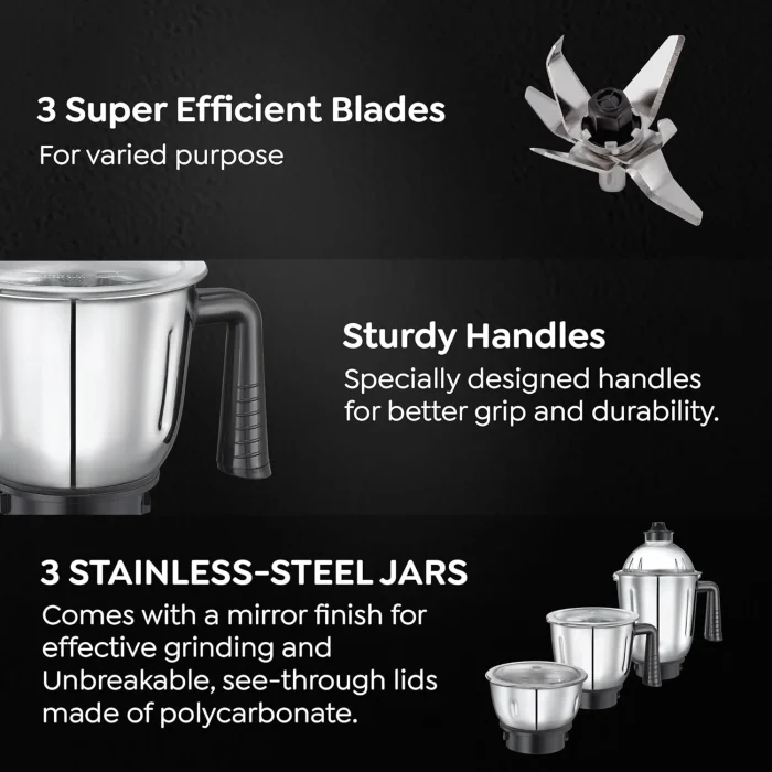 Prestige Prism Mixer Grinder with 3 Jars 