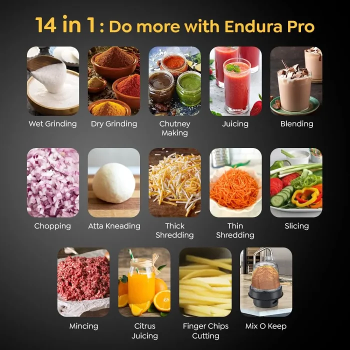 Prestige Endura Pro Mixer Grinder with 6 Jars 