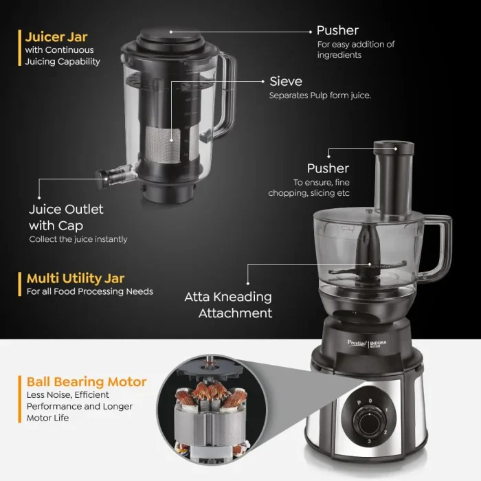 Prestige Endura Pro Mixer Grinder with 6 Jars 