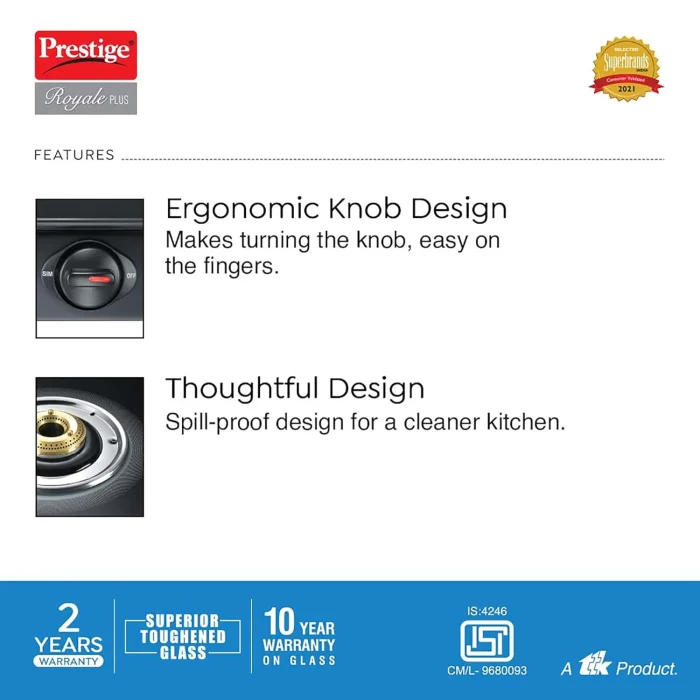 Prestige Royale Plus 2 Burner Gas Stove