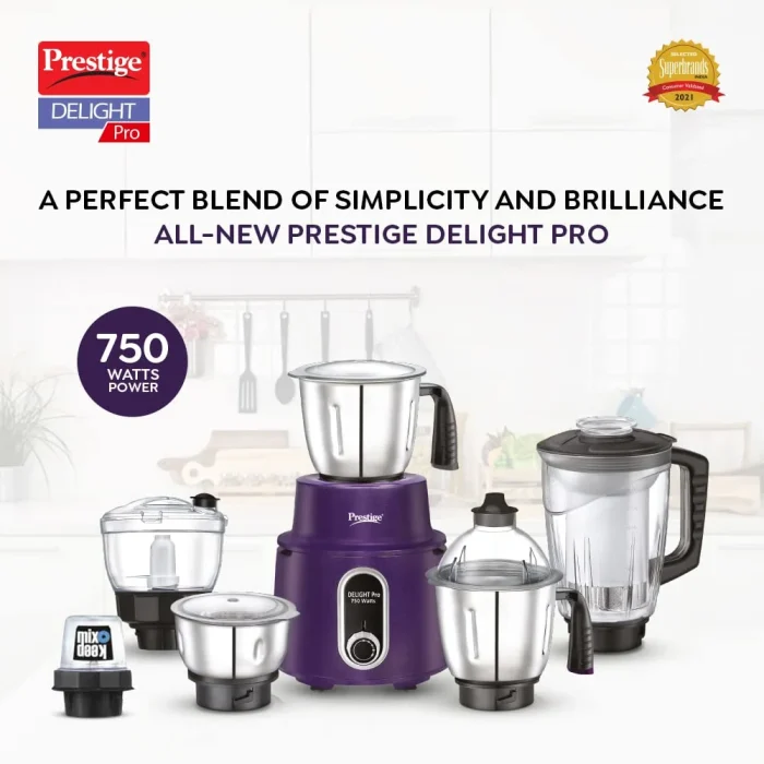 Prestige Delight Pro Mixer Grinder with 6 Jar