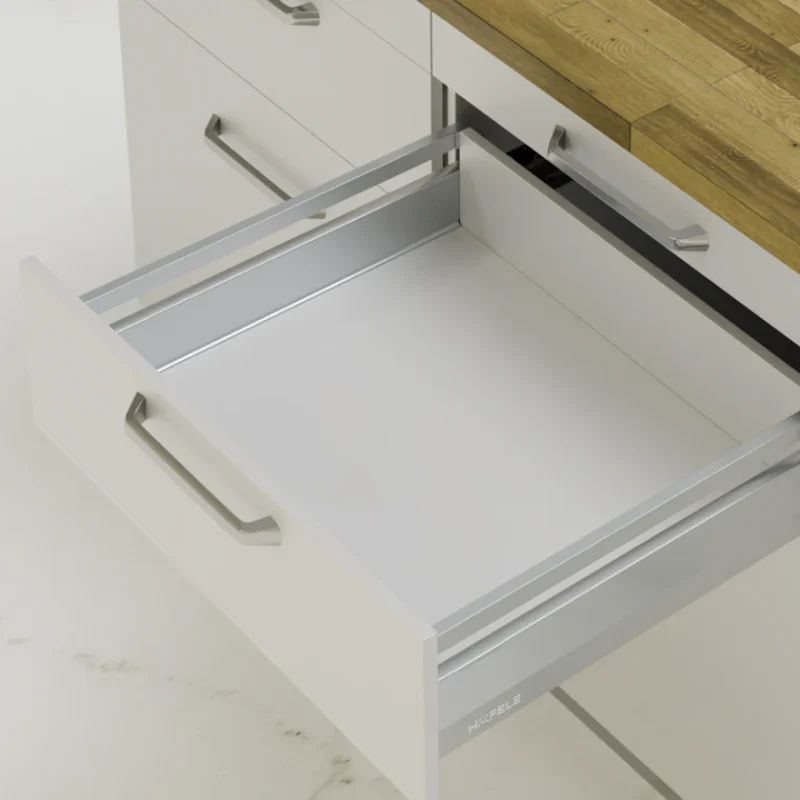 Hafele Matrixbox Premium with Soft Close Metallic Silver 40 Kg
