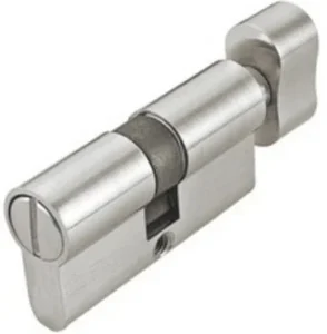 Hafele Toilet Cylinder - Euro Profile Thumb Turn Inside Emergency Release Outside Brass SN