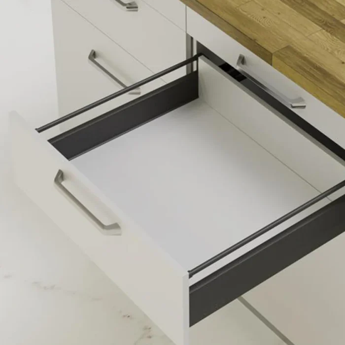 Hafele Matrixbox Premium Tandem Box with Soft Close | Metallic Anthracite | 70/40 Kg