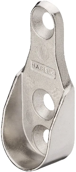 Hafele Rail End Support | For OVA Wardrobe Rail 30 x 15 mm | Zinc Alloy | Nickel Plated (803.33.756)