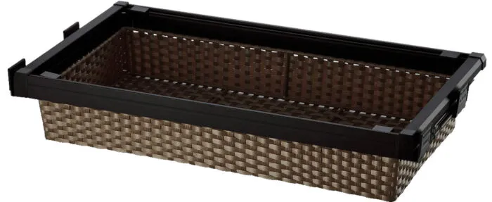 Hafele 900 mm Pull Out PVC Rattan Basket | Aluminium Frame and Rattan Interior for 30 Kg