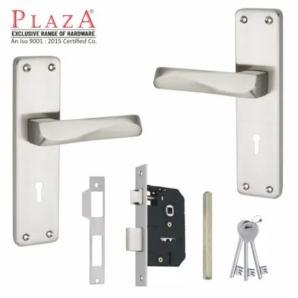 Plaza Forte Mortise Handle Set, Stainless Steel, Lever Lock