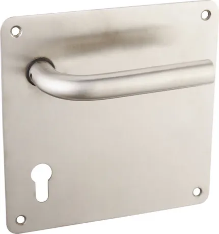 Indobrass Stainless Steel Mortise Handle L Type on 175 mm x 175 mm Plate