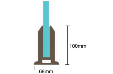 TAITON Floor to Glass Clamp - 70mm (TBF-SG-AL-4)