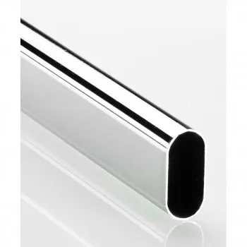 Hettich Oval Cabinet Rail 2000 mm | Chrome Gloss