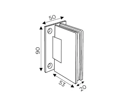 Ozone Wall to Glass Hinge (OSSH-11-ED) SSS/PSS
