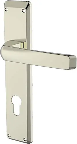 Godrej Mortise Door Lock Handle Set | 200mm NEH-17 1CK Europrofile | 5 Pin Brass Tumbler Mechanism | Satin Steel Finish