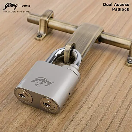 Godrej Dual Access Padlock | Silver Finish